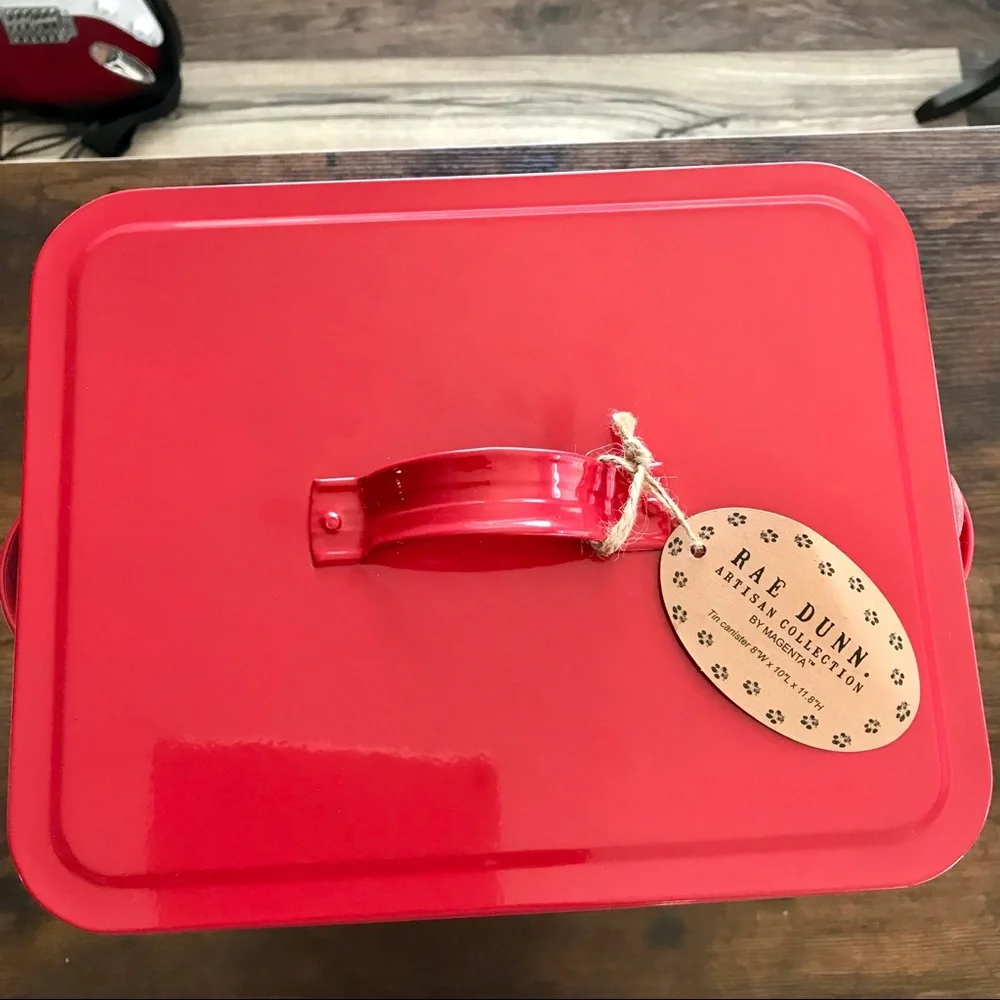 🆕 Rae Dunn Santa Paws Canister Tin EXTRA LARGE
